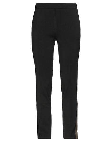 1-ONE Casual pants Black 81% Viscose, 17% Virgin Wool, 2% Elastane