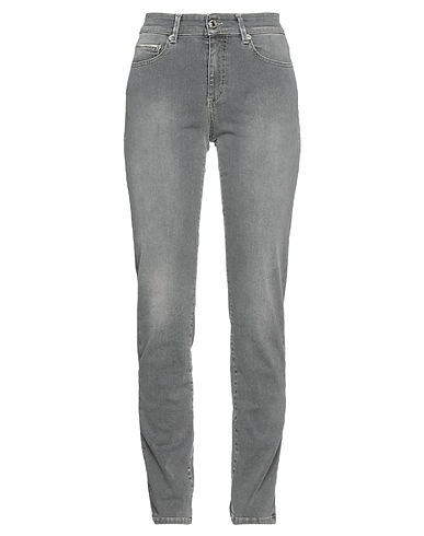 CARE LABEL Denim trousers Grey 87% Cotton, 9% PBT - Polybutylene terephthalate, 4% Elastane