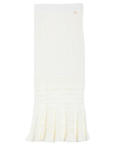 PINKO Midi skirt Ivory 100% Cotton