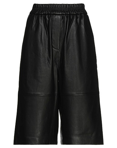 SECOND FEMALE Casual trouser Black 100% Lambskin