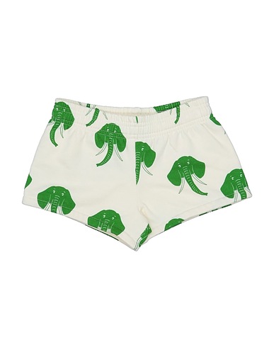 MINI RODINI Shorts & Bermudas Elfenbein 100% Organische Baumwolle