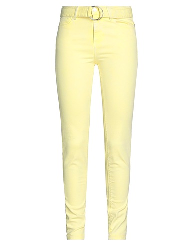 GUESS Denim trousers Yellow 99% Cotton, 1% Elastane