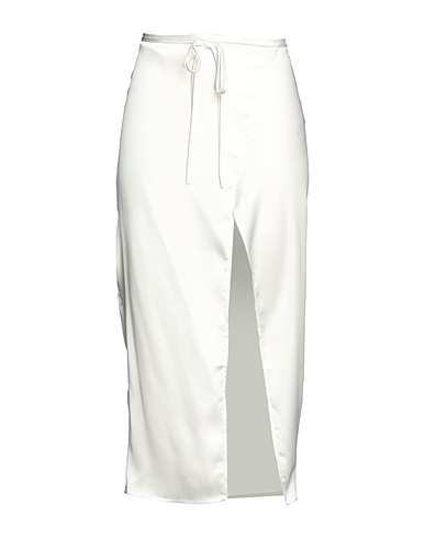 TOPSHOP Midi skirt White 97% Polyester, 3% Elastane