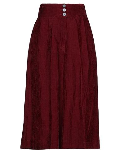 FORTE_FORTE Pantalone Bordeaux 60% Viscosa, 40% Lino, Acetato