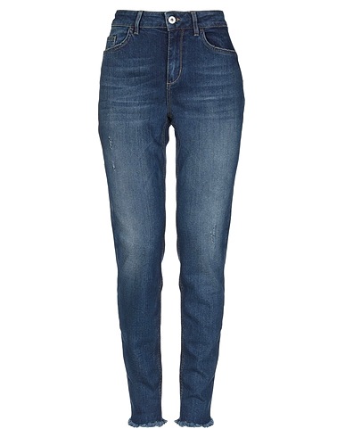 LIU •JO Denim trousers Blue 57% Cotton, 37% Modal, 4% Elastomultiester, 2% Elastane