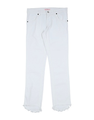 MISS BLUMARINE Casual trouser White 97% Cotton, 3% Elastane