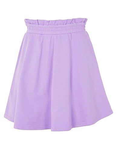 8 by YOOX Mini skirt ORGANIC COTTON A-LINE MINI SKIRT
 Lilac 84% Organic cotton, 16% Polyester