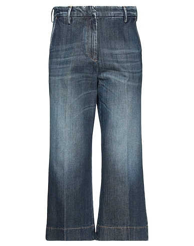 B SETTECENTO Denim trousers Blue 99% Cotton, 1% Elastane