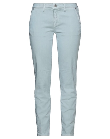 CARE LABEL Denim trousers Sky blue 98% Cotton, 2% Elastane