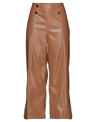 CLIPS MORE Casual trouser Brown 65% Polyester, 35% Polyurethane