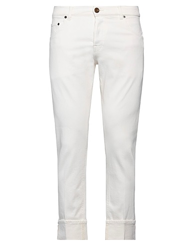 PT Torino Denim pants White 98% Cotton, 2% Elastane