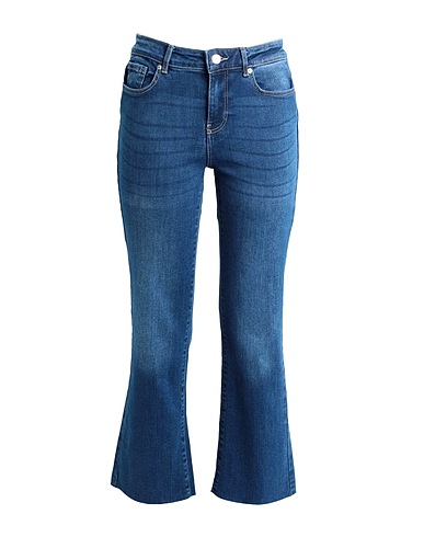 VERO MODA Denim trousers Blue 73% Cotton, 20% Recycled cotton, 5% Polyester, 2% Elastane