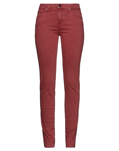 JACOB COHЁN Denim pants Chocolate brown 92% Cotton, 6% Polyester, 2% Elastane