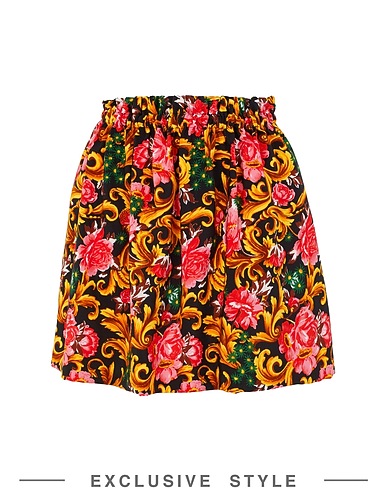 CATERINA GATTA x YOOX Mini skirt Black 100% Silk