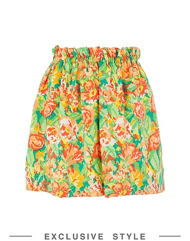 CATERINA GATTA x YOOX Minigonna Verde 100% Seta