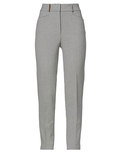 PESERICO Casual trouser Grey 64% Polyester, 27% Viscose, 6% Cotton, 3% Elastane