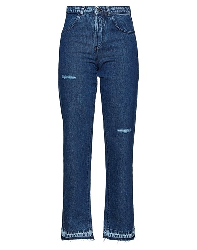 MANILA GRACE Denim trousers Blue 100% Cotton