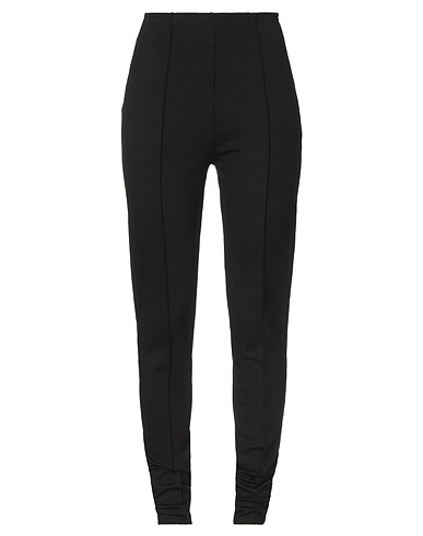 WEILI ZHENG Casual trouser Black 68% Cotton, 27% Polyester, 5% Elastane