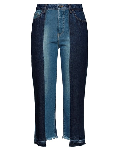 MANILA GRACE Denim pants Black 99% Cotton, 1% Elastane
