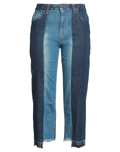 MANILA GRACE Denim pants Blue 99% Cotton, 1% Elastane