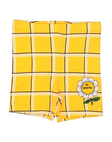 MINI RODINI Shorts & Bermuda Yellow 100% Organic cotton