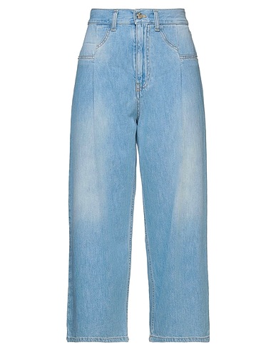 MANILA GRACE Denim trousers Blue 100% Cotton