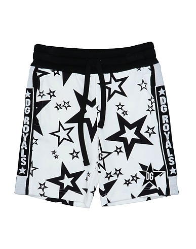 DOLCE&GABBANA Shorts & Bermuda White 100% Cotton, Polyurethane, Elastane