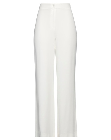 L' AUTRE CHOSE Casual pants White 81% Acetate, 19% Viscose