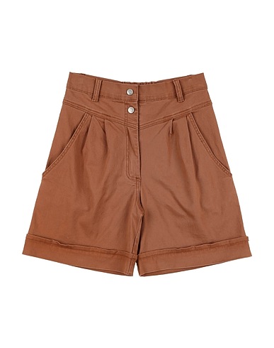 Y-CLÙ Shorts & Bermuda Camel 97% Cotton, 3% Elastane