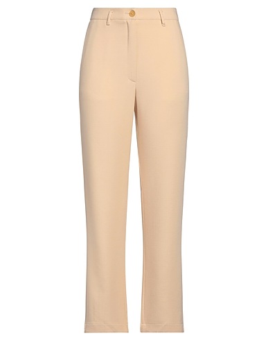 FORTE_FORTE Casual trouser Beige 46% Viscose, 43% Wool, 11% Polyamide