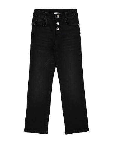 LIU •JO Denim trousers Black 98% Cotton, 2% Elastane
