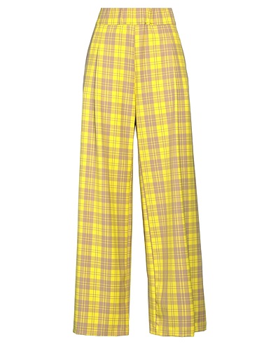 SEMICOUTURE Pantalone Giallo 68% Poliestere, 29% Viscosa, 3% Elastan