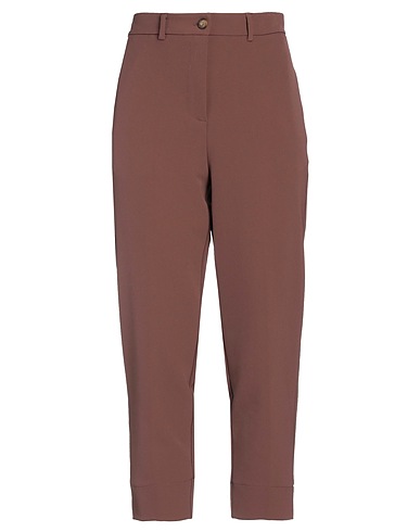 SOLOTRE Casual trouser Dark brown 96% Polyester, 4% Elastane