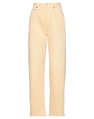 HAIKURE Denim trousers Beige 100% Cotton