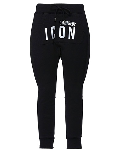 DSQUARED2 Casual trouser Black 100% Cotton, Elastane