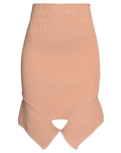 ANDREĀDAMO Mini skirt Light brown 80% Viscose, 10% Polyester, 9% Polyamide, 1% Elastane