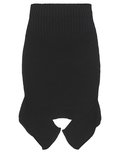 ANDREĀDAMO Mini skirt Black 80% Viscose, 10% Polyester, 9% Polyamide, 1% Elastane
