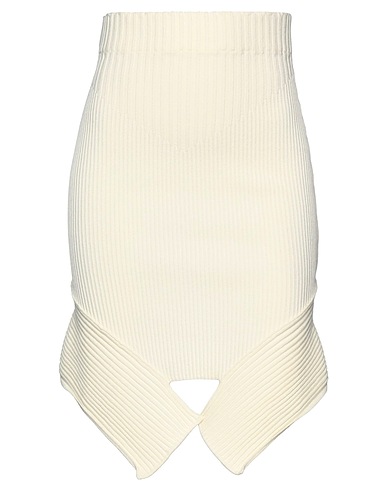 ANDREĀDAMO Mini skirt Ivory 80% Viscose, 10% Polyester, 9% Polyamide, 1% Elastane