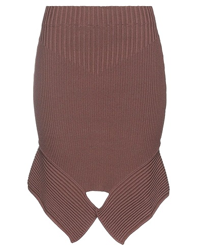 ANDREĀDAMO Mini skirt Chocolate brown 80% Viscose, 10% Polyester, 9% Polyamide, 1% Elastane