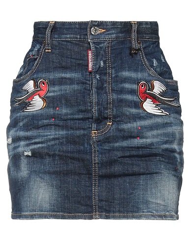 DSQUARED2 Rock Blau 98% Baumwolle, 2% Elastan, Schafleder
