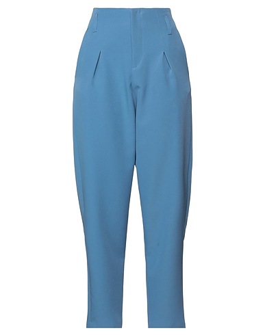 ACTUALEE Casual pants Light blue 90% Polyester, 10% Elastane
