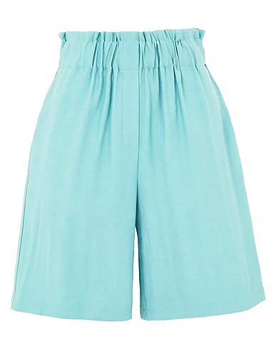 8 by YOOX Shorts & Bermuda Light green 90% Viscose, 10% Polyester