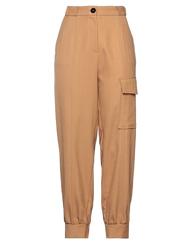 SIMONA CORSELLINI Casual trouser Camel 54% Polyester, 44% Virgin Wool, 2% Elastane