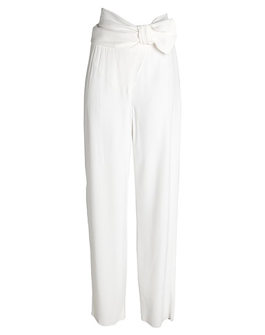 EMPORIO ARMANI Casual trouser White 70% Acetate, 30% Viscose