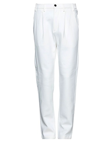 PEOPLE OF SHIBUYA Casual trouser White 94% Cotton, 6% Polyamide