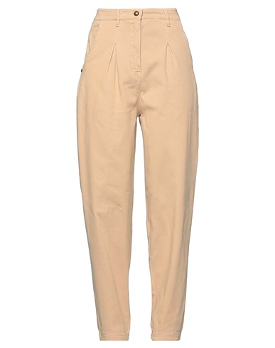 TRUE ROYAL Casual pants Beige 98% Cotton, 2% Elastane