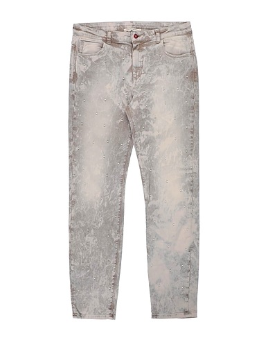 MANILA GRACE Denim trousers Dove grey 97% Cotton, 3% Elastane