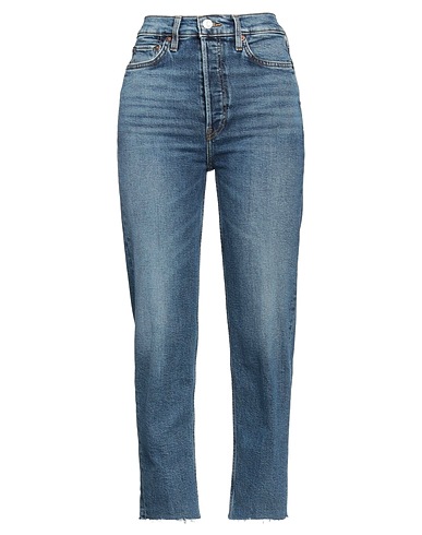 RE/DONE Denim trousers Blue 96% Cotton, 3% Polyester, 1% Elastane