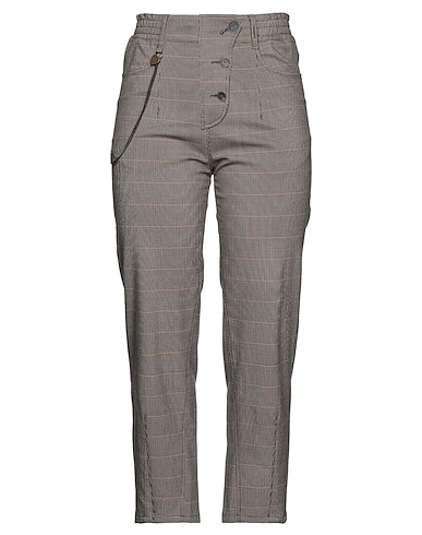 HIGH Casual trouser Dark brown 47% Cotton, 28% Polyester, 23% Virgin Wool, 2% Elastane