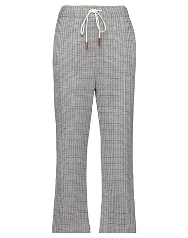 ALYSI Pantalone Grigio 93% Viscosa, 7% Lana Vergine